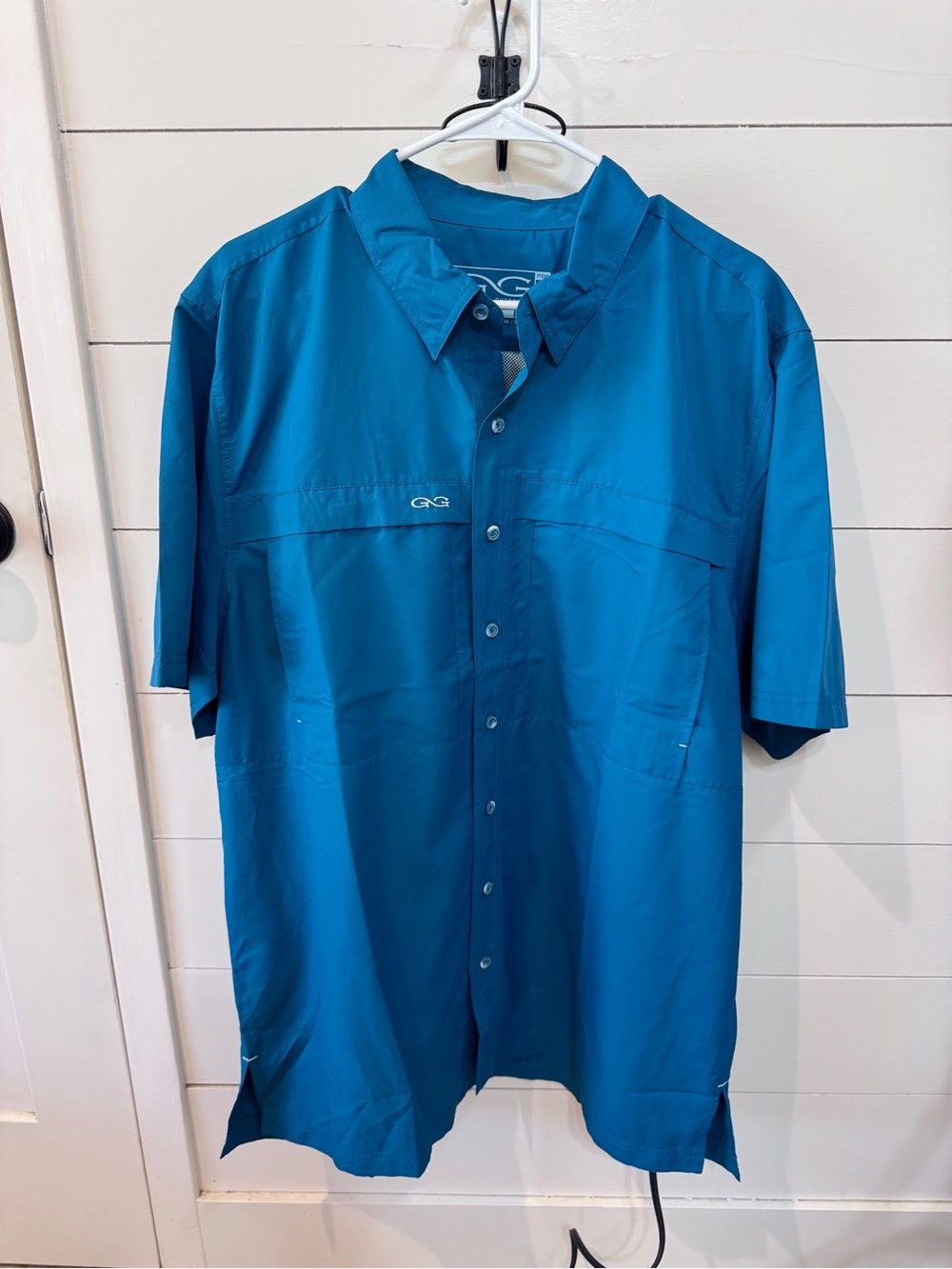 GAMEGUARD Men's Short Sleeve Button-Up Shirt - MARINE BLUE NEW WITH TAGS